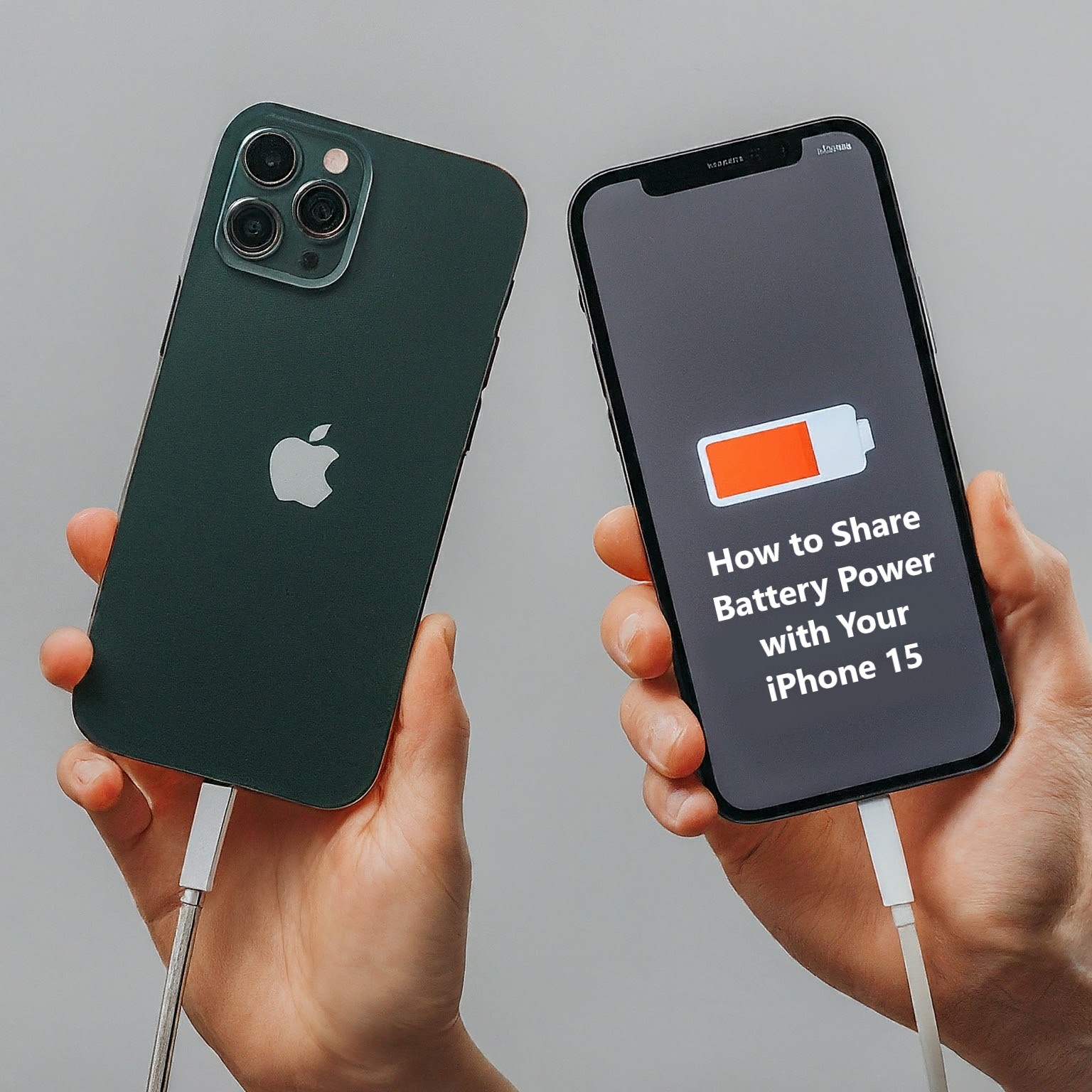 how to share battery on iphone 15