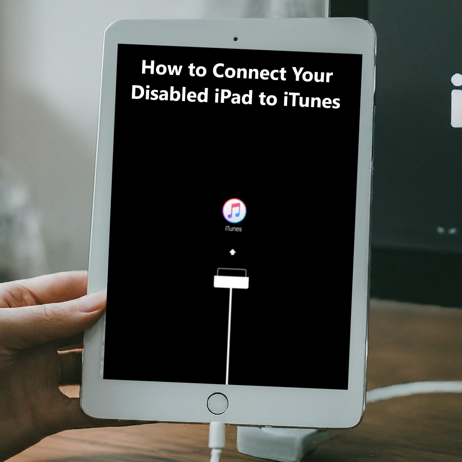 how to connect to itunes when ipad is disabled